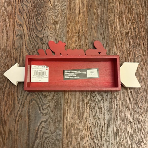 Ashland “Family Reunion” Table Decor, 11” by 4-3/4”. Red, White & Blue. NWT. - Picture 2 of 2